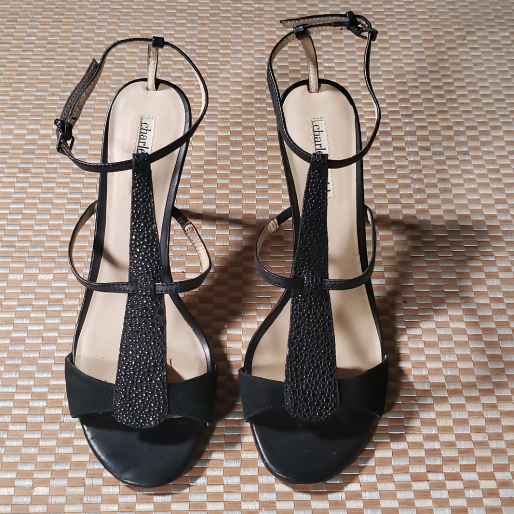 Charles David suede and leather Stilletto sandals